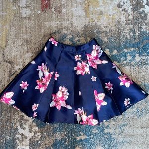 Pleated floral skirt
